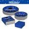 Graduation decorations 2026 Graduation Plates and Napkins Blue Disposable Paper Plates Luncheon Napkins Cocktail Napkins for Congrats Grad Party Decorations, Serve 50